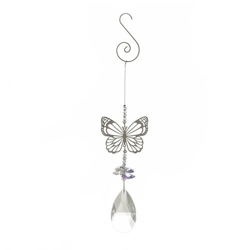 Thoughts of You Crystal Metal Hanger - Butterfly