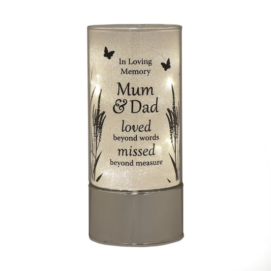 Thoughts of you Memorial Tube Light - Mum and Dad