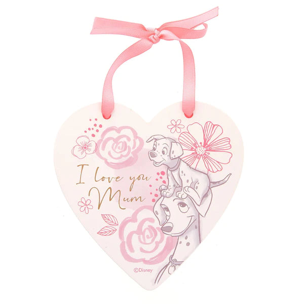 Disney 101 Dalmatians Heart Plaque "I Love you Mum"